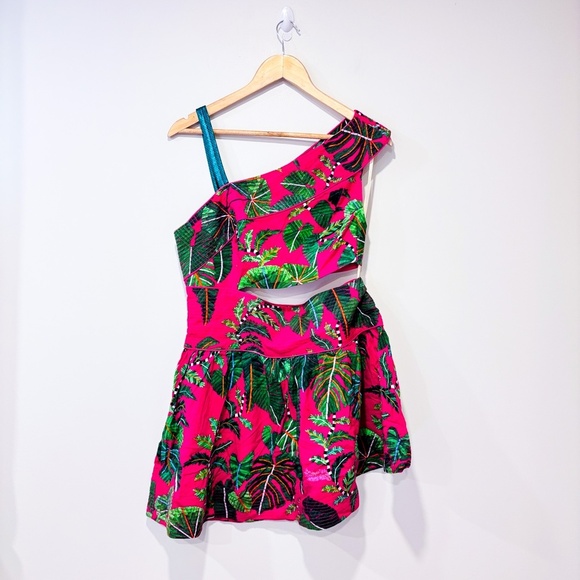 FARM RIO Pink one shoulder mini dress - Picture 3 of 9